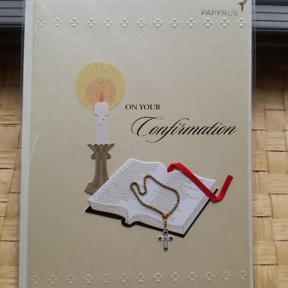 Embellished Confirmation Card from Papyrus